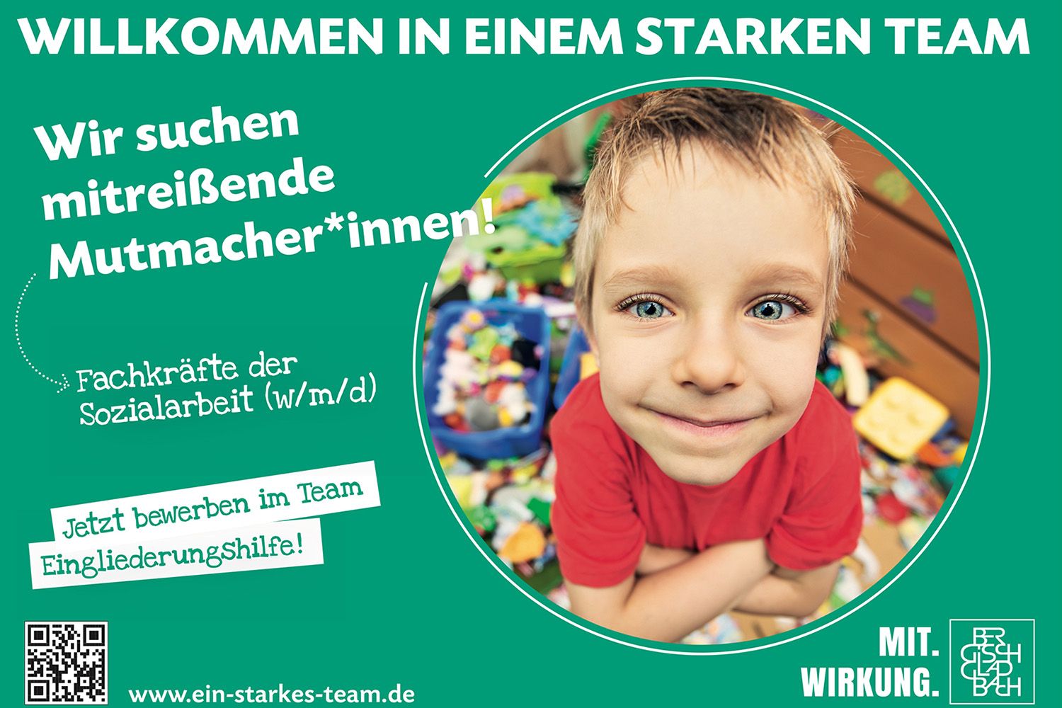 Aktuelle Recruiting Kampagne für das Jugendamt der Stadt Bergisch Gladbach
